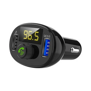 QC 3.0 Wireless MP3 Player Bluetooth Hand Free Car kit + FM Transmitter +Dual USB car charger
