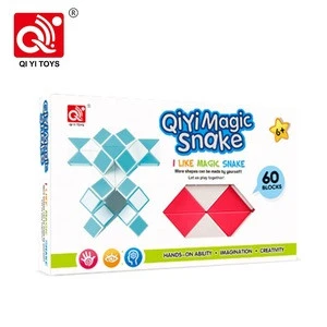 Qiyi supply high quality 60pcs plastic magic snake toys with different color