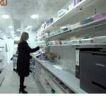 Racking design pharmacy furniture shop fixture display shelves metal racks 3D drawing
