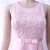 Import Ready to Ship Women New Fashion Flower Lace Beading With Bow in Waist Elegant Short Bridesmaid Party Evening Dress from China