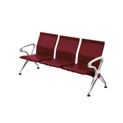 Red 3 Seater Bus Station Hospital Airport Seats Long Seat Public Chair Waiting Room Chairs Office