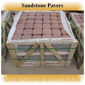 Red sandstone pavers