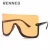 Import RENNES Hot Sale One-Piece Transparent Face Shield Sunglasses Big Frame Oversized Glasses UV400 Sonnenbrille from China