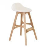 Replica Wood Furniture Bar Stool in leather