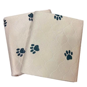 Reusable Washable Printed Dog Paws Pee Pads , Puppy Training Toilet Wee Pee Pad