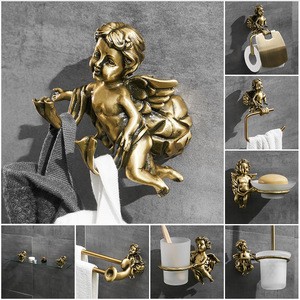 Robe Hooks Bronze Color MB-0782 Classic Home Deco Wall Mount Bathroom Towel Hook Angel wall hanging clothes hooks