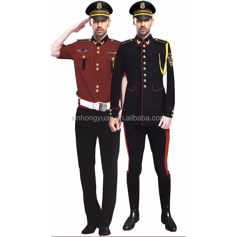 royal navy blue security guard suit uniform, full set security guard dress