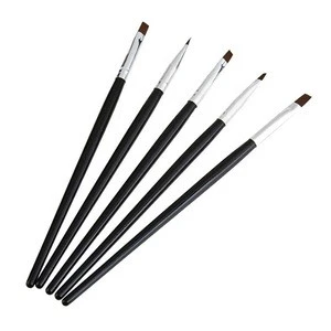 RS Nail Art Brushes Set 5pcs professional painting pen flat head 5 size drawing line brush