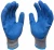 Import Rubber Latex Crinkle CE Safety Work Cleaning Tools Gloves Construction Gardening Double Coated Blue Work Gloves from China