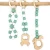 Import Safe Organic Beech Animal Pendant Hexagon Wood Beads Wooden Baby Play Gym Hanging Sensory Toys 3Pcs from China