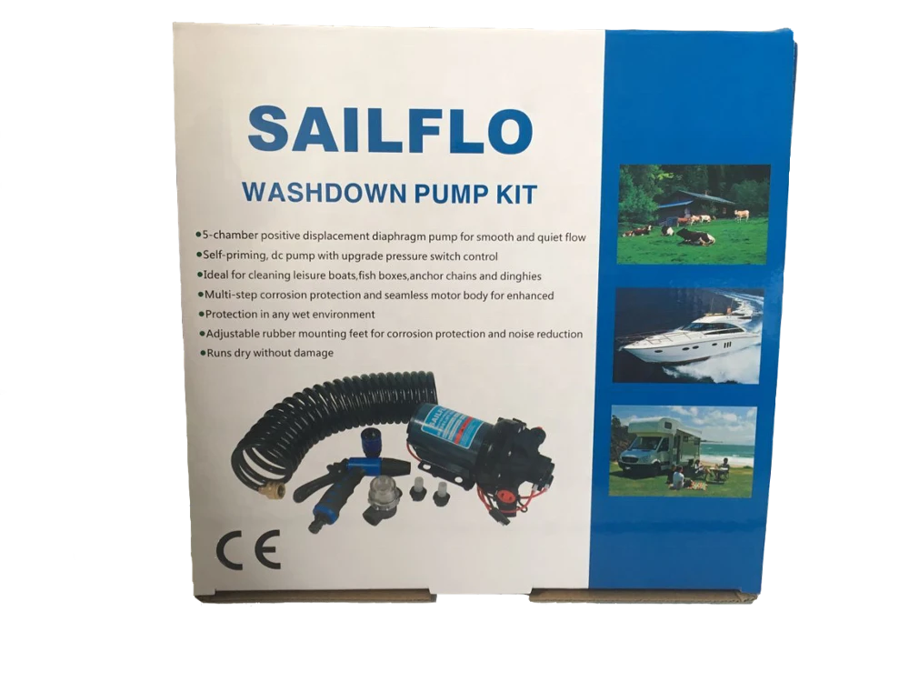 Sailflo 70PSI 20LPM car washer 12V DC washdown deck pump kit