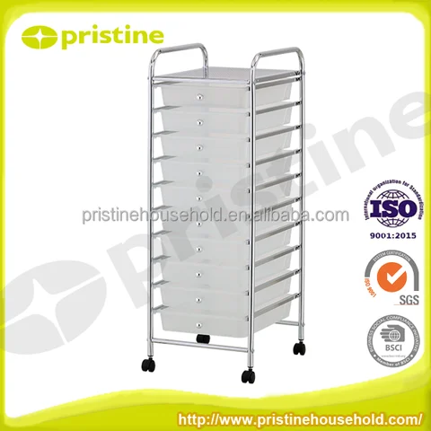 SALE eBay wholesale Taiwan home storage Furniture Manufacturer MIT DIY Housewares 10 Drawer Rolling Storage Cart with wheels