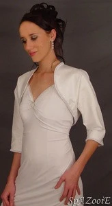 Satin wedding bolero jacket (Small - Plus size)