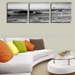 seascape canvas wall clocks home decoration clock canvas art wall clock
