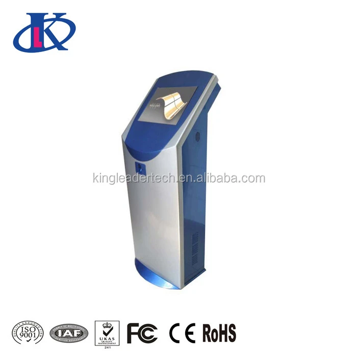 Self-service payment terminal kiosk with chip cardreader