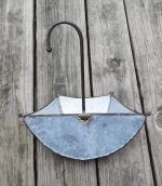 Set of 2 Hanging  Metal Umbrella Decoration  Planter Flower Pot