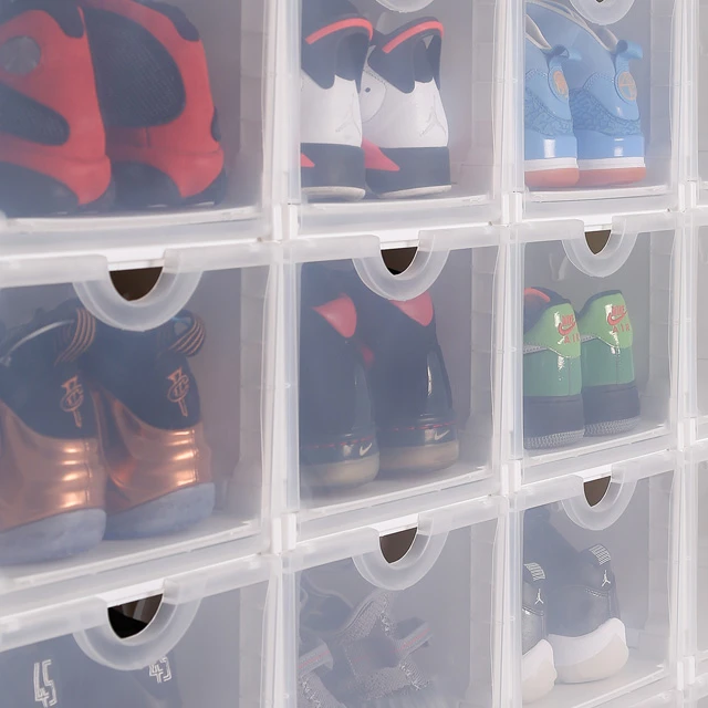 SHIMOYAMA Wholesale Plastic Shoe Box Drawer Clear Shoe Storage Box Shoe Organizer
