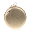 Shiny Round Shape Clutch Purse for Women Beatiful Color With Round Ring Hook Chain Evening Bags