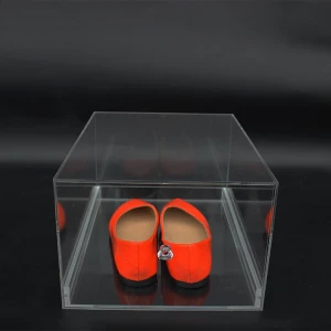 Shoe Plastic Box Acrylic Glass Transparent Shoe Case Clear Acrylic Box For Sport Shoes Case