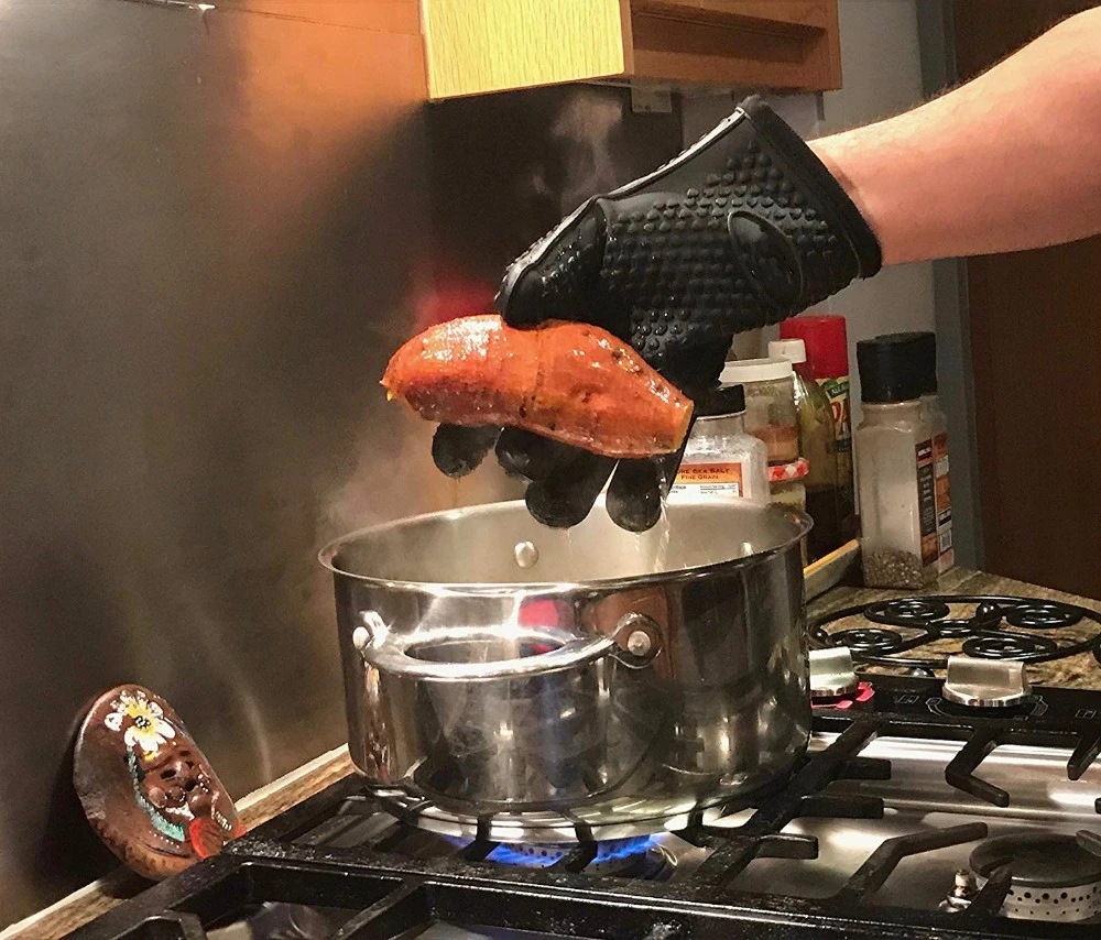 Silicone BBQ Glove Oven Grill Glove Heat Resistant Barbecue