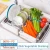 Import Single Tiers Wash Fruit Vegetable Basket 304 Stainless Steel Bowl Dish Plate Drying Drainer Rack In The Sink for Kitchen from China