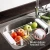 Import Single Tiers Wash Fruit Vegetable Basket 304 Stainless Steel Bowl Dish Plate Drying Drainer Rack In The Sink for Kitchen from China