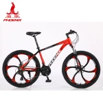 Six Integral Spokes wheels MTB bicycle 21SP HURR PLUS Red 26'' MOUNTAIN BIKE