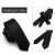 Import SIYWINA Men&#x27;s Necktie Bowtie Square Pocket Set Black Classic Tie Solid Polyester Solid Color Ties for Wedding, Party, Business from China