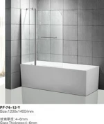 Small Space Bath Shower Glass Screen & Flexible Folding Bathtub Shower Door For Room