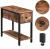 Import Small Spaces Mesa Auxiliar Pequena Dormitorio Sturdy Wood Rustic Brown And Black Bed Side Table With Drawers from China