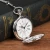 Import Smooth And Bright Retro Two-faced Silver Necklace Roman Pocket watch from China