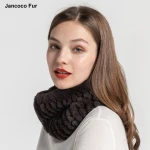 Soft Real Rex Rabbit Fur Neckerchief Winter Fashion Warm Scarf High Quality Fur Scarves S7600