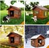 Solid wood dog house outdoor rain proof summer all-purpose  large dog kennel wooden dog cage