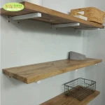 Solid wood modern home furniture iron wood stacking racks & shelves /solid oak wood storage racks