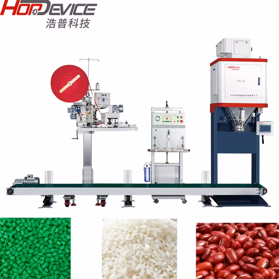 Feed Packaging Bag Package 20kg 25kg 50kg Grain Granule Green Beans Rice Filling Packing Machine