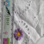Spring dress pure cotton embroidered fabric with cotton thread hollowwork