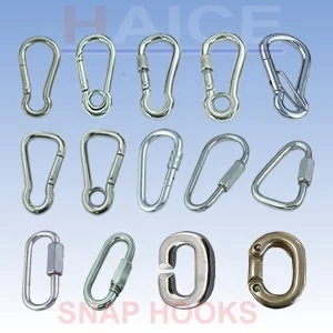 Stainless Steel 316 Spring Hook(Snap Hook) with threaded bush of safety stop 80x8mm, Marine Grade Snap Hook