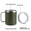 stainless steel coffe tumbler cups in bulk double wall insulated vacuum mug with handle customized Logo tumblers with handle