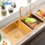 Import Stainless steel double bowl under counter basin golden kitchen sink from China