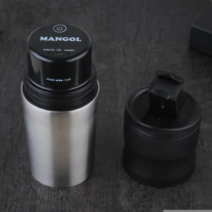 Stainless Steel Electric Coffee Mill Portable Espresso Coffee Maker with USB Rechargeable