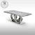 stainless steel glass top dining table and 6 chair dining room furniture