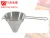 Import Stainless Steel Pyramid Food Frying Colander Oil Colander Frying Filter With Suspension Type Handles Frying Strainer Tool from China