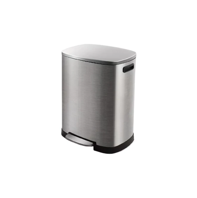 Stainless Steel Waste Bin 50L Large Recycling Recycle Pedal Bin