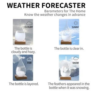 Storm Glass Weather Predictor Barometers for Home and Office Fashion Decorations Birthday and Christmas Friendship Gifts