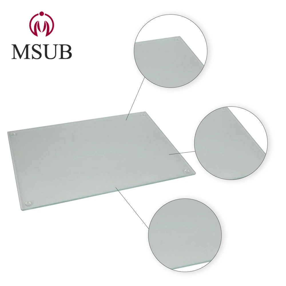 Sublimation blanks tempered glass kitchen food cutting board wholesale kitchen cutting board