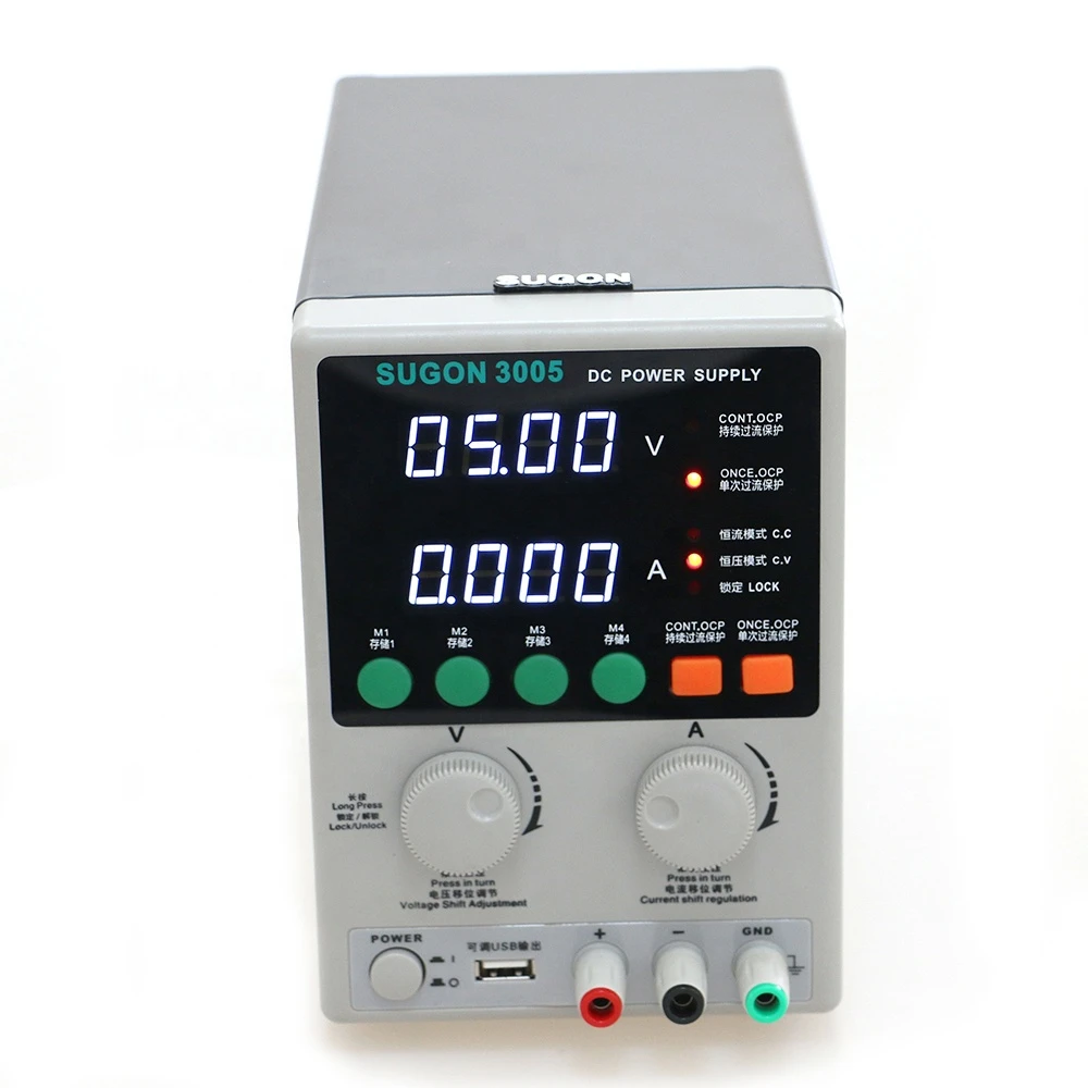 SUGON 3005 Newest DC Power Supply for Mobile Repairing 30V 5A Adjustable Output with Double Digital Display