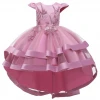 Summer Kids Girls Formal Party Wear Clothing Dress Layered Flowers Baby Girls&#x27; Ball Gown Evening Dresses For Kid Girl