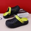 Summer men and women Korean version of trendy beach shoes mens Baotou breathable clogs shoes