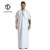 Import Summer Muslim Thobe Short Sleeves Embroidered Islamic Clothing  D15340S from China