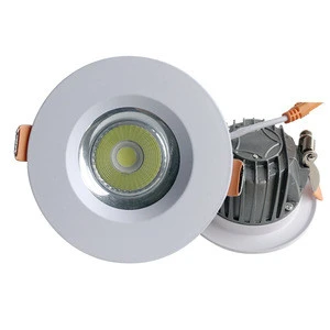 Supermarket high lumens recessed mounting aluminum round 7W 10W 15W ceiling COB led downlight